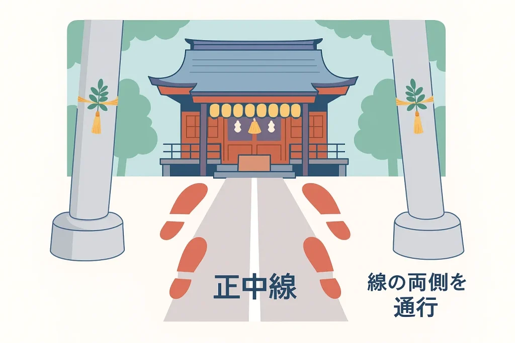 鳥居のくぐり方